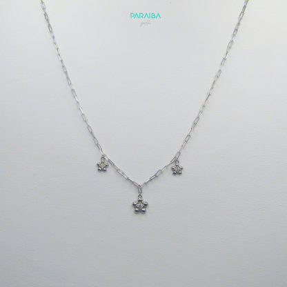 Collana catenina con 3 fiori