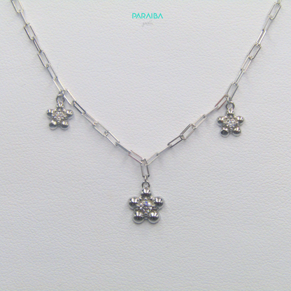 Collana catenina con 3 fiori