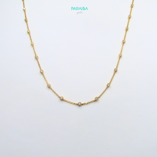 Collana punti luce cipollino 3 mm