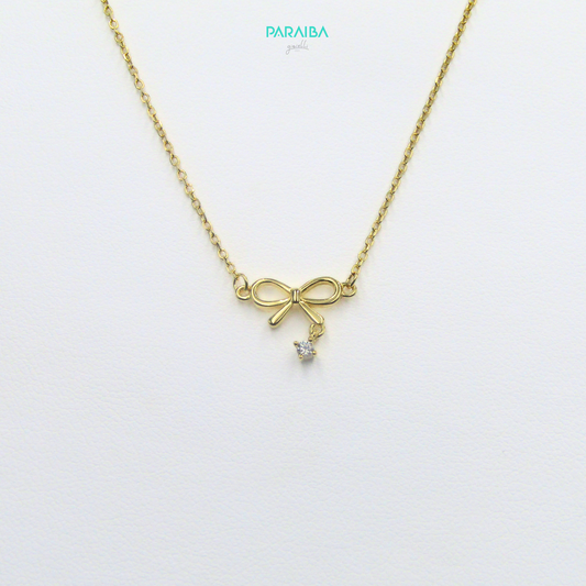 Collana fiocco e punto luce