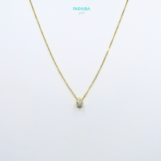 Collana pendente a goccia con punto luce
