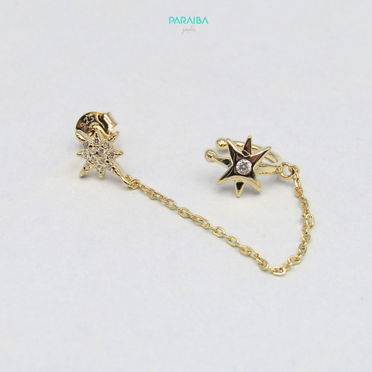 Orecchino earcuff e stellina