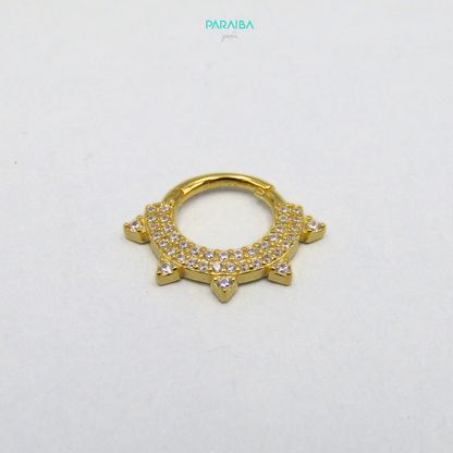 Helix hoop pave earring