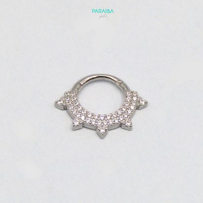 Helix hoop pave earring