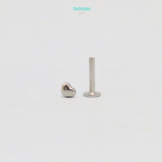 Orecchino piercing cuore liscio