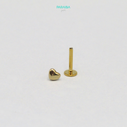 Orecchino piercing cuore liscio