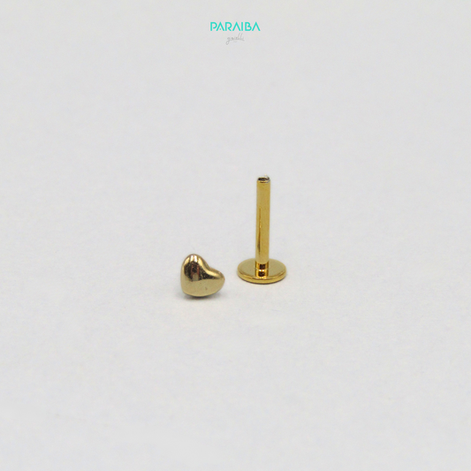 Orecchino piercing cuore liscio
