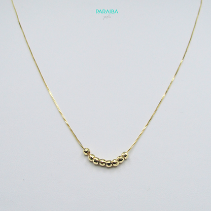 Collana con palline disco centrali