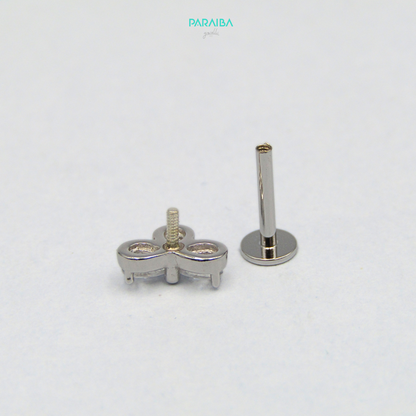 Orecchino piercing 3 zirconi goccia