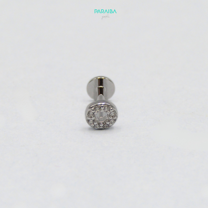 Orecchino piercing cerchio zirconato