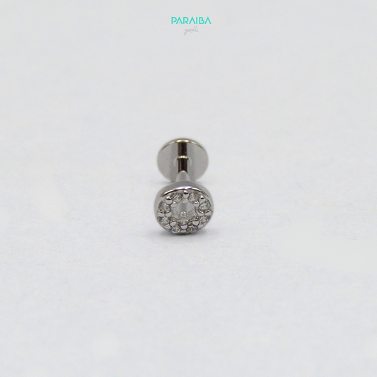 Orecchino piercing cerchio zirconato