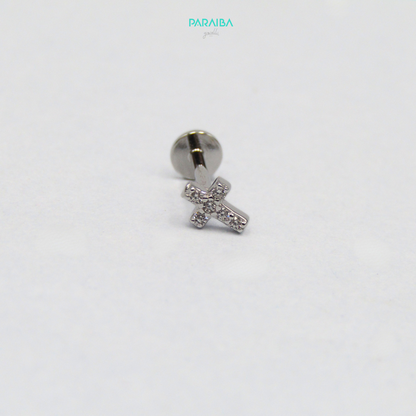 Zirconia Cross Earring