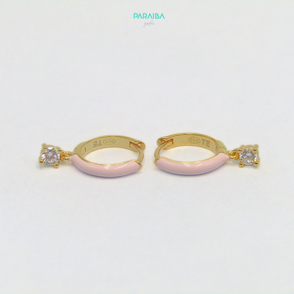 Orecchini smalto e punto luce